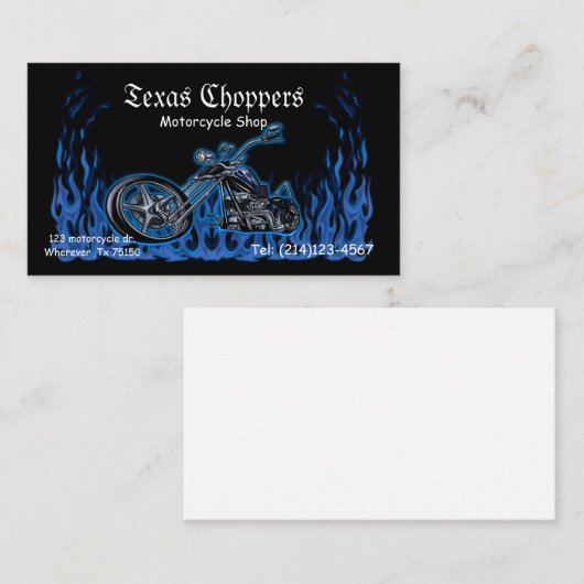 Winkelstandaard motorfiets, 3,5 x 2,0-inch Visitek Visitekaartje (Voorkant / Achterkant)