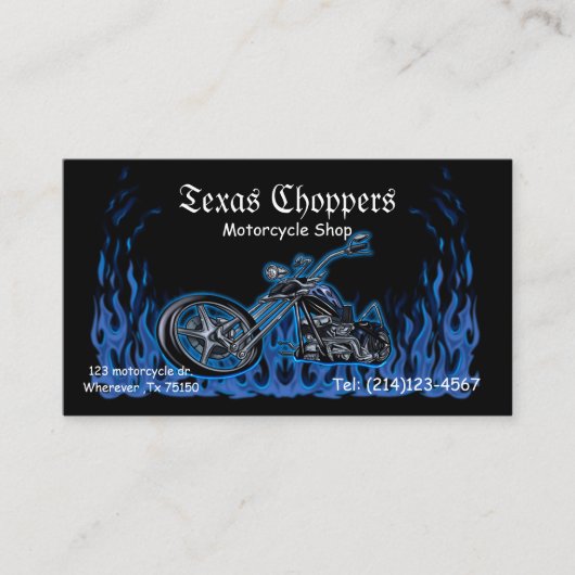 Winkelstandaard motorfiets, 3,5 x 2,0-inch Visitek Visitekaartje (Voorkant)