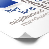 Winkeltas voor kleine bedrijven poster (Hoek)