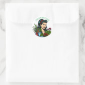 Winkeltijd | Grappige Retro Plant-liefhebbers Ronde Sticker (Tas)