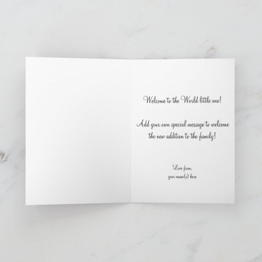  winkeltje babyjongen, welkom op de wereld kaart (Binnen)