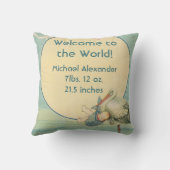  winkeltje babyjongen, welkom op de wereld kussen (Achterkant)