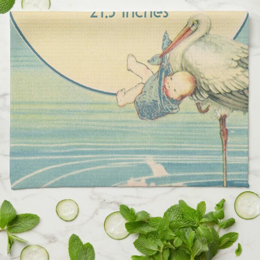  winkeltje babyjongen, welkom op de wereld theedoek (Gevouwen)