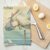  winkeltje babyjongen, welkom op de wereld theedoek (Quarter Fold)