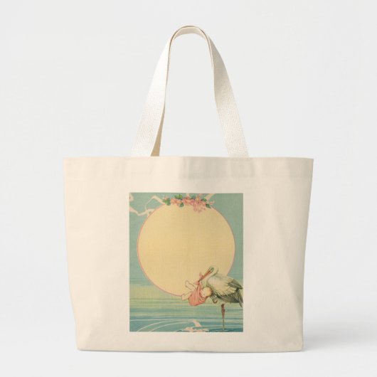  winkeltje met babymeisje in roze tas (Voorkant)