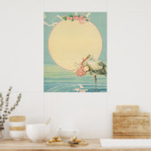  winkeltje met babymeisje in roze tas poster (Keuken)