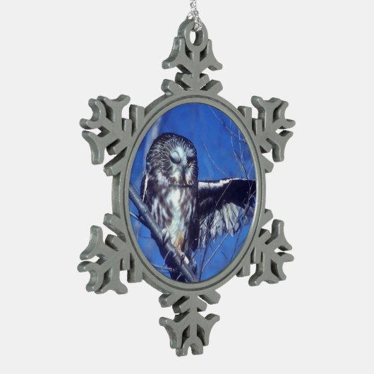 Winkeluil Tin Sneeuwvlok Ornament (Links)