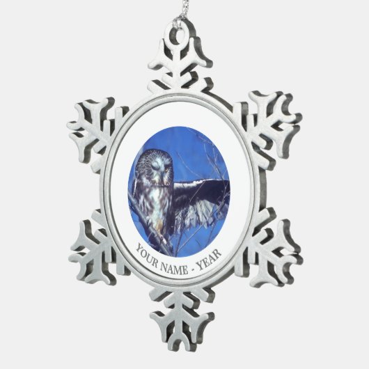 Winkeluil Tin Sneeuwvlok Ornament (Rechts)