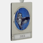 Winkeluil Verzilverd Banner Ornament (Rechts)