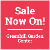 Winkeluitverkoop Sticker (Voorkant)