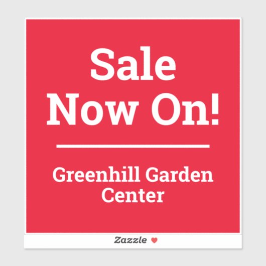 Winkeluitverkoop Sticker (Vel)