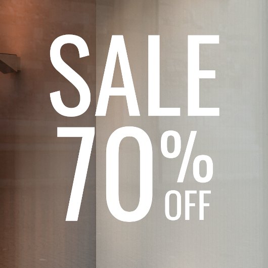 Winkeluitverkoop | Zakelijk Modern Minimaal Wit Raamsticker