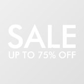 Winkeluitverkoop | Zakelijke Korting Minimalistisc Raamsticker (Vel)