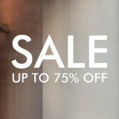 Winkeluitverkoop | Zakelijke Korting Minimalistisc Raamsticker