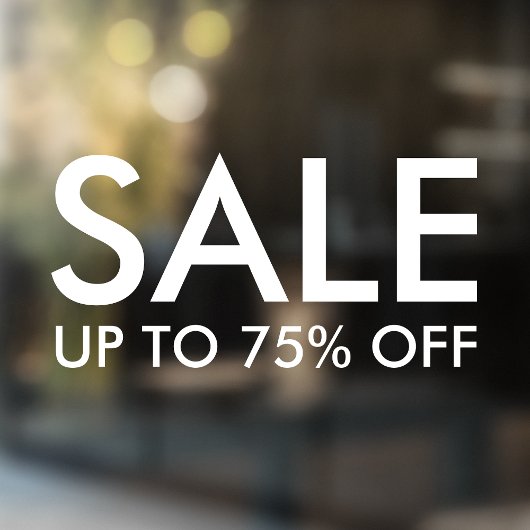 Winkeluitverkoop | Zakelijke Korting Minimalistisc Raamsticker