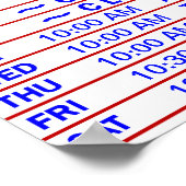  winkeluren Teken met je winkelnaam! Poster (Hoek)