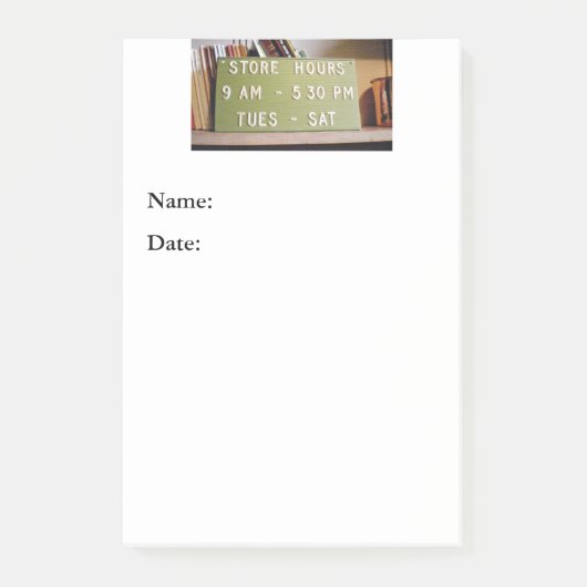 Winkeluren Teken Opmerkingen grote advertentie Post-it® Notes (Voorkant)
