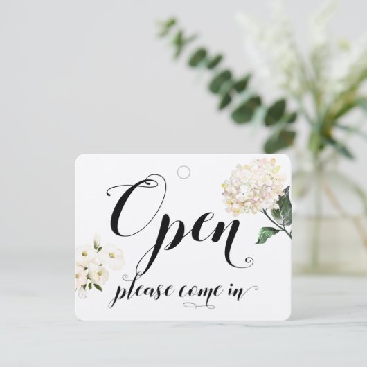 Winkelvenster Glazen deur Floral open en gesloten  (Staand voorkant)