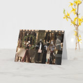 Winkelvenster Londen kerstfeestelijk seizoen Kaart (Gele Bloem)