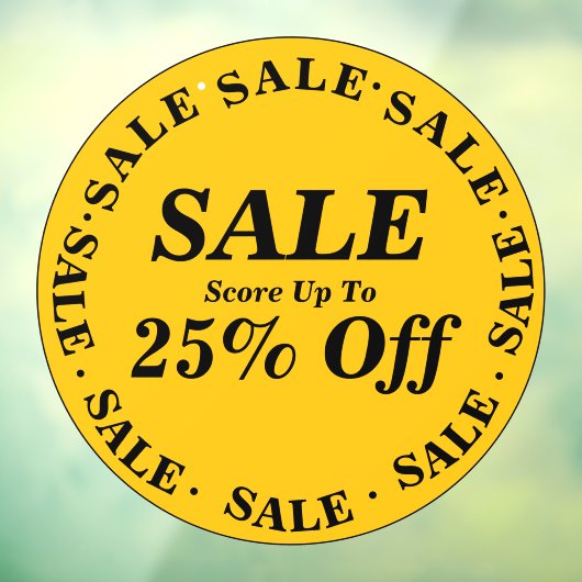 Winkelvenster Verkoop - Aangepaste tekst Raamsticker (Vel 3)