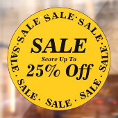 Winkelvenster Verkoop - Aangepaste tekst Raamsticker (Vel 2)