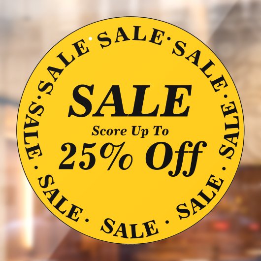 Winkelvenster Verkoop - Aangepaste tekst Raamsticker (Vel 2)