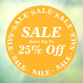 Winkelvenster Verkoop - Aangepaste tekst Raamsticker (Vel 3)