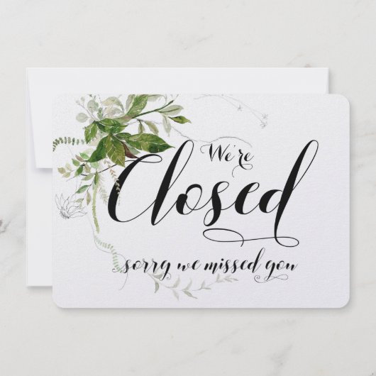 Winkelvenster Zacht groen openen Gesloten teken (Achterkant)