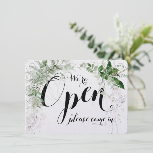 Winkelvenster Zacht groen openen Gesloten teken (Staand voorkant)