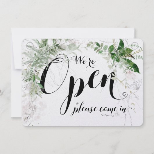 Winkelvenster Zacht groen openen Gesloten teken (Voorkant)