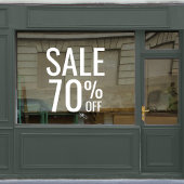 Winkelverkoop | Bedrijfs Moderne Minimale Wit Raamsticker