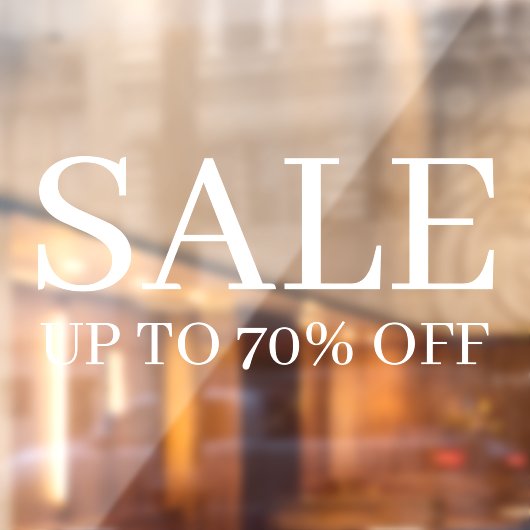 Winkelverkoop | Minimaal wit voor zakelijk gebruik Raamsticker (Vel 2)