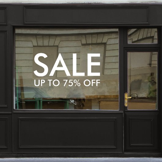 Winkelverkoop | Minimale korting voor zakelijke kl Raamsticker