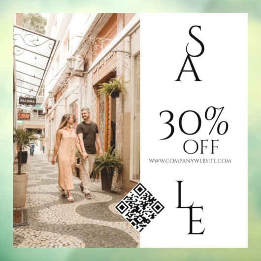 Winkelverkoop QR Code Business Retail Elegante fot Raamsticker (Vel 3)