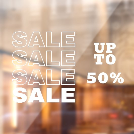 Winkelverkoop Venster vastklampen Raamsticker (Vel 2)