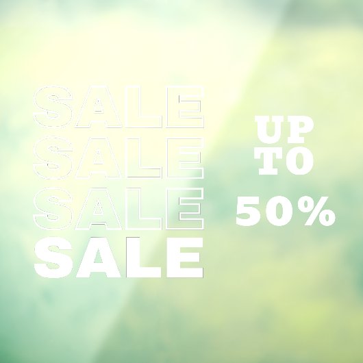 Winkelverkoop Venster vastklampen Raamsticker (Vel 3)