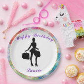Winkelverslaafde glamour papieren bordje (Feest)