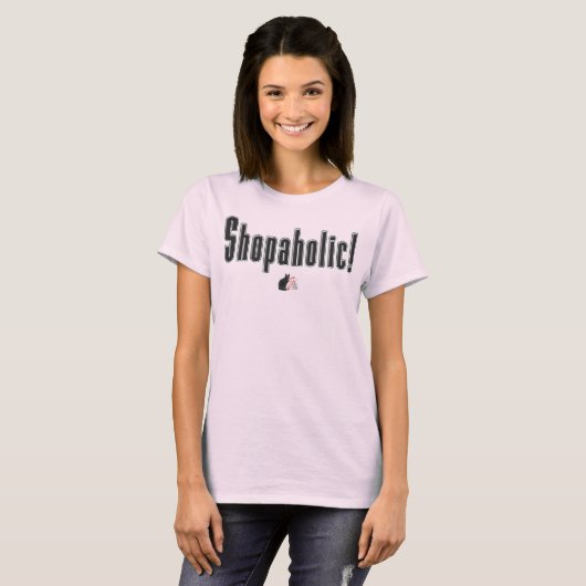 Winkelverslaafde! T-shirt (Voorkant volledig)