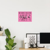 Winkelverslaafde Trendy Meisjes Poster (Thuiskantoor)