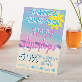 Winkelvoetteken Reclamebord Met Voetstuk