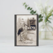 Winkelvoorraad Baby Vintage Briefkaart (Staand voorkant)