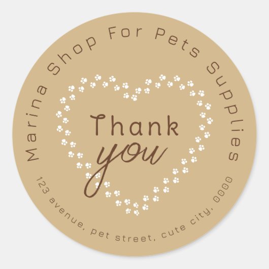 Winkelvoorraad op internet - Dank je Ronde Sticker (Voorkant)
