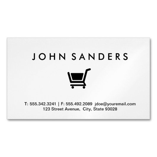 Winkelwagen / E-commerce Magnetisch Visitekaartje (Voorkant)