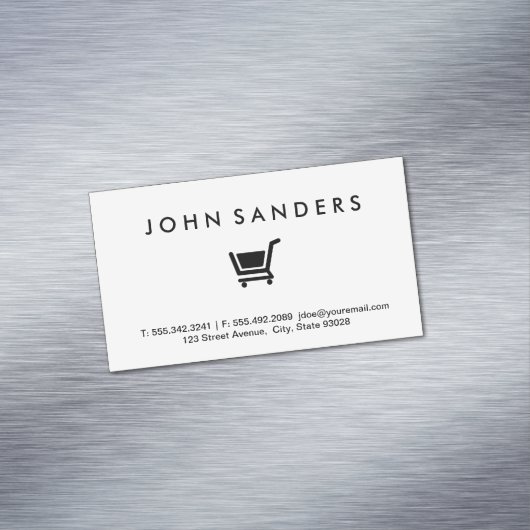 Winkelwagen / E-commerce Magnetisch Visitekaartje (Voorbeeld)