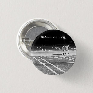 Winkelwagen leeg in parkeerplaats Foto Pinback Ronde Button 3,2 Cm