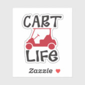 Winkelwagen Life Funny Golf Winkelwagen Sticker (Vel)