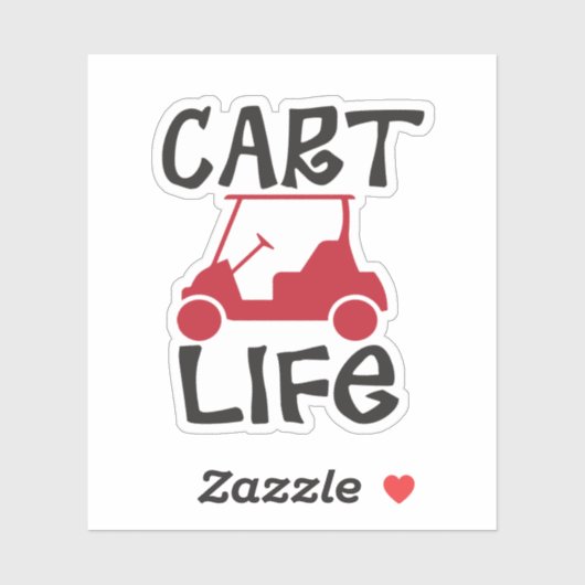 Winkelwagen Life Funny Golf Winkelwagen Sticker (Vel)