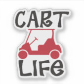 Winkelwagen Life Funny Golf Winkelwagen Sticker (Voorkant)