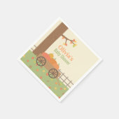 Winkelwagen Pompoenen Herfst Thema Baby shower Sup Servetten (Hoek)
