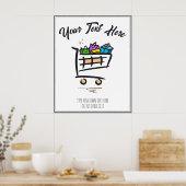 Winkelwagen. Promotie / Winterverkoop Poster (Keuken)